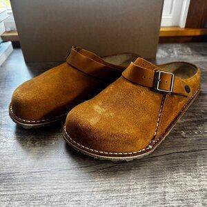 Birkenstock Men Suede Lutry Clog Size 11 (EU 44) Mink